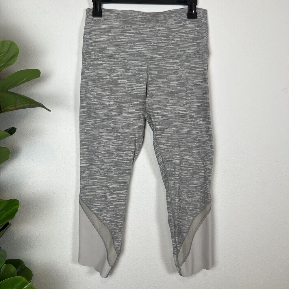 Lululemon Leggings Womens 8 29" W Wunder Under Scalloped Hem High Rise Crop Gray
